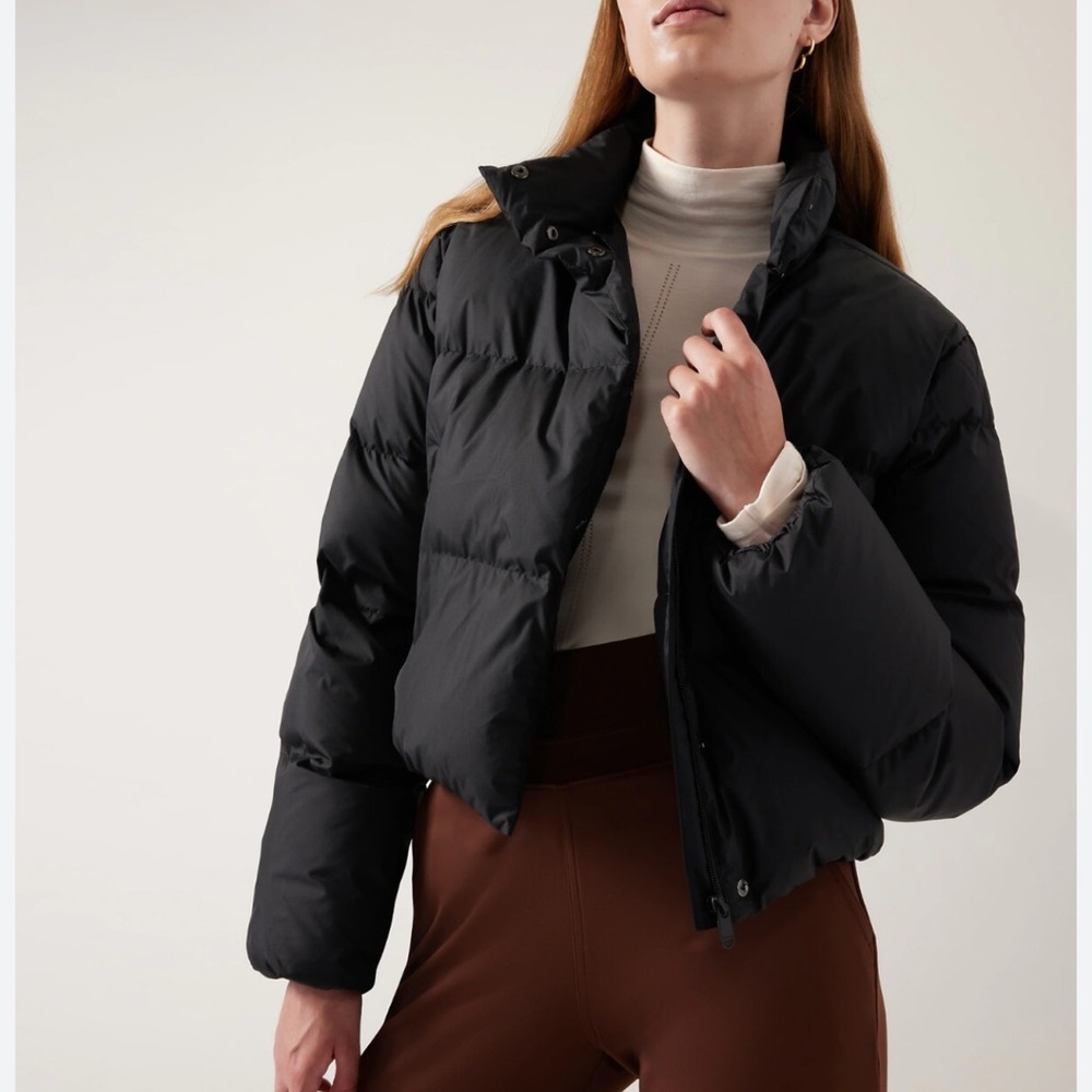 Athleta Summit Down Women's Black Puffer Jacket ladies XL NWT